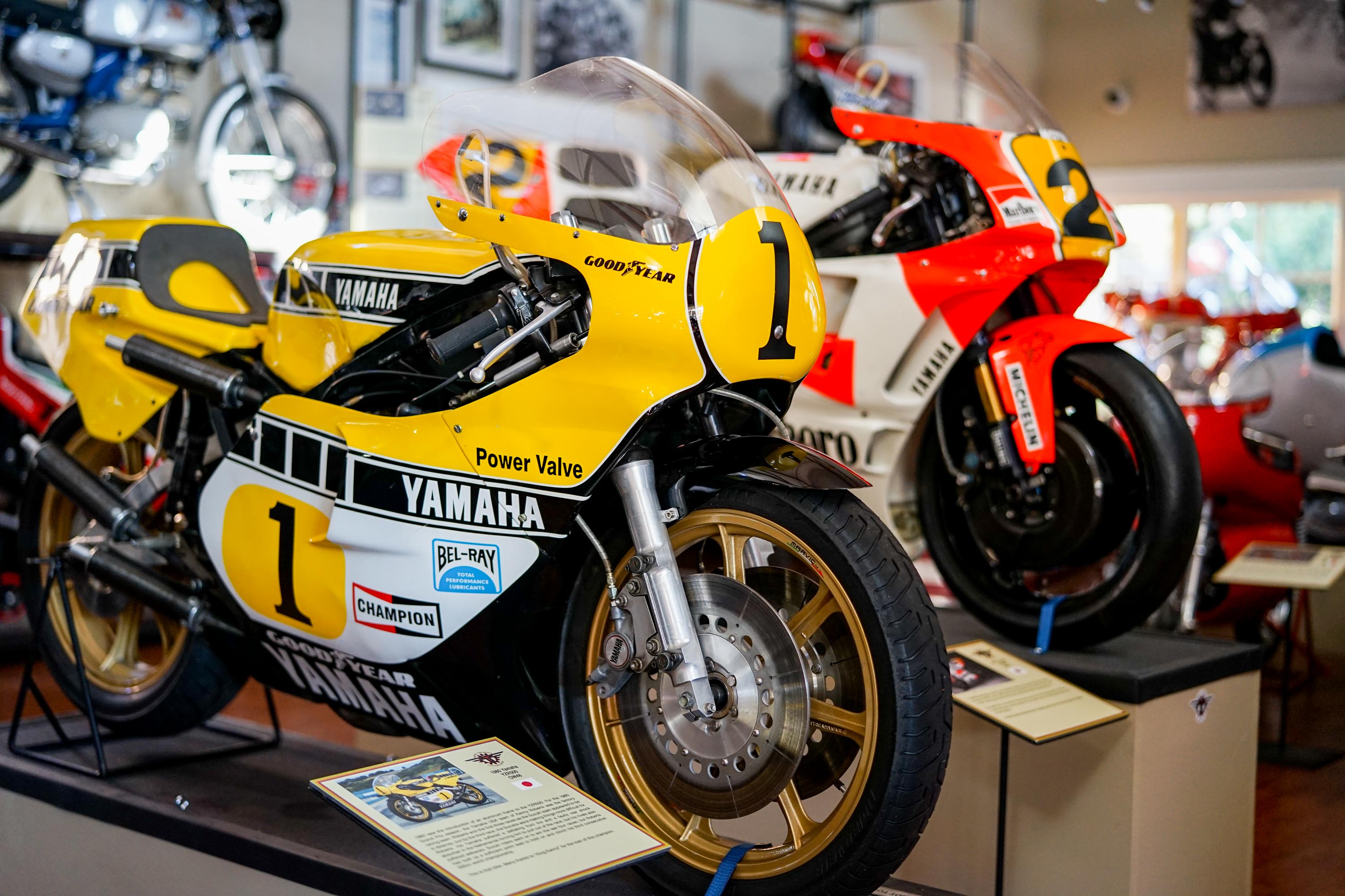 Kenny Robert's 1980 Yamaha YZR500 at Moto Talbott Museum