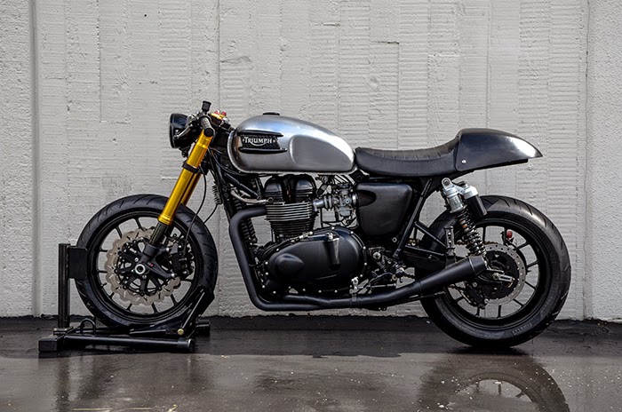 Bullitt OG, cafe racer, British Customs exhaust