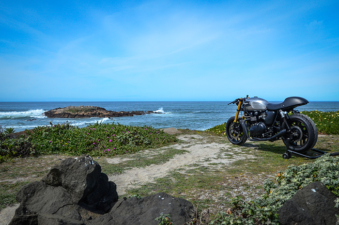 Triumph bonneville, cafe racer