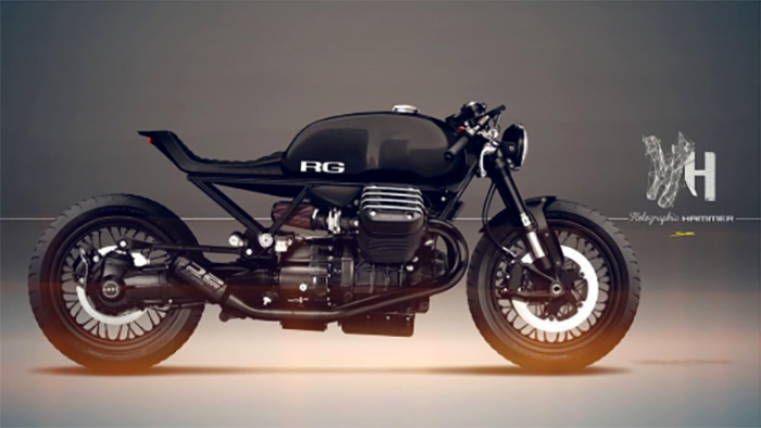 Moto Guzzi cafe racers by Holographic Hammer