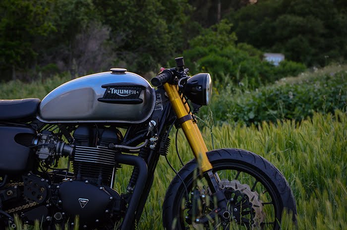 Inverted fork upgrade - Custom Triumph Bonneville - Bullitt OG