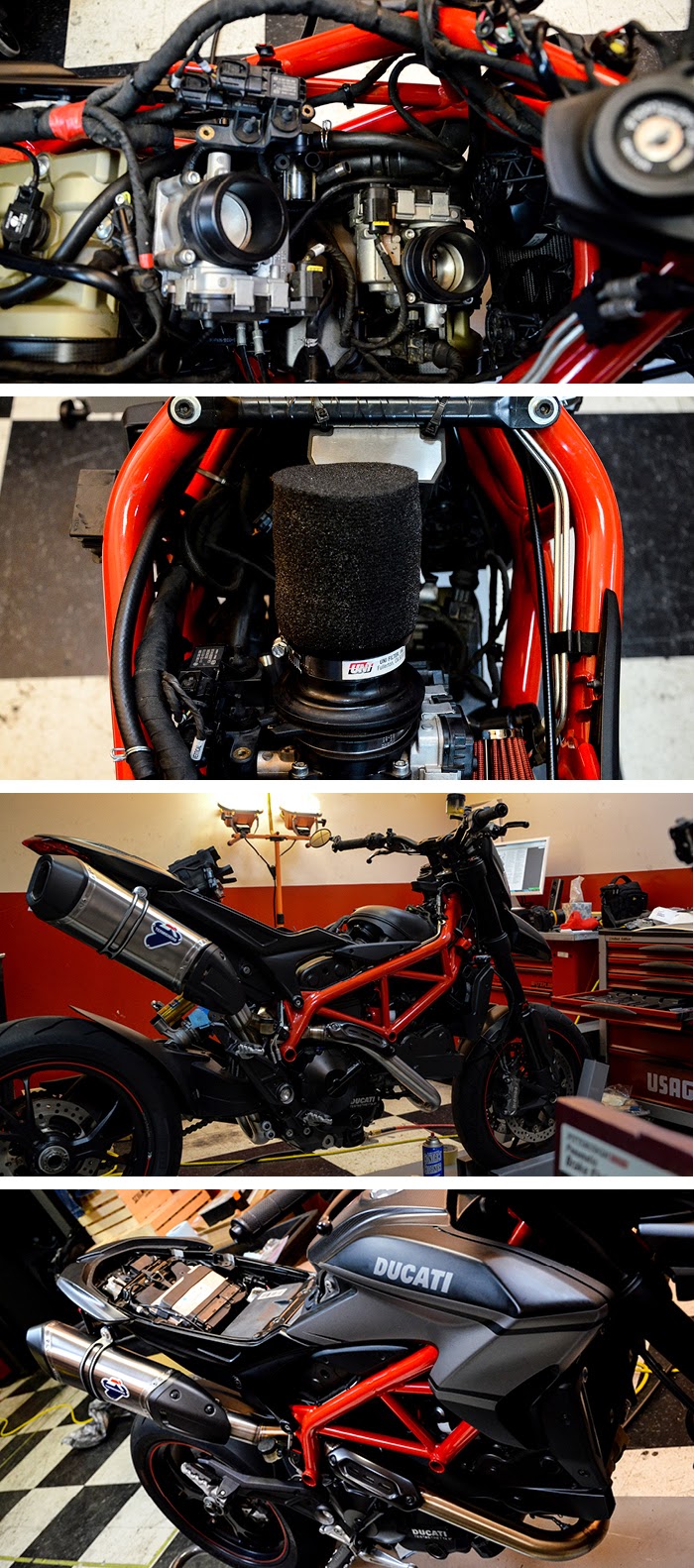 Ducati Hypermotard SP Termignoni install