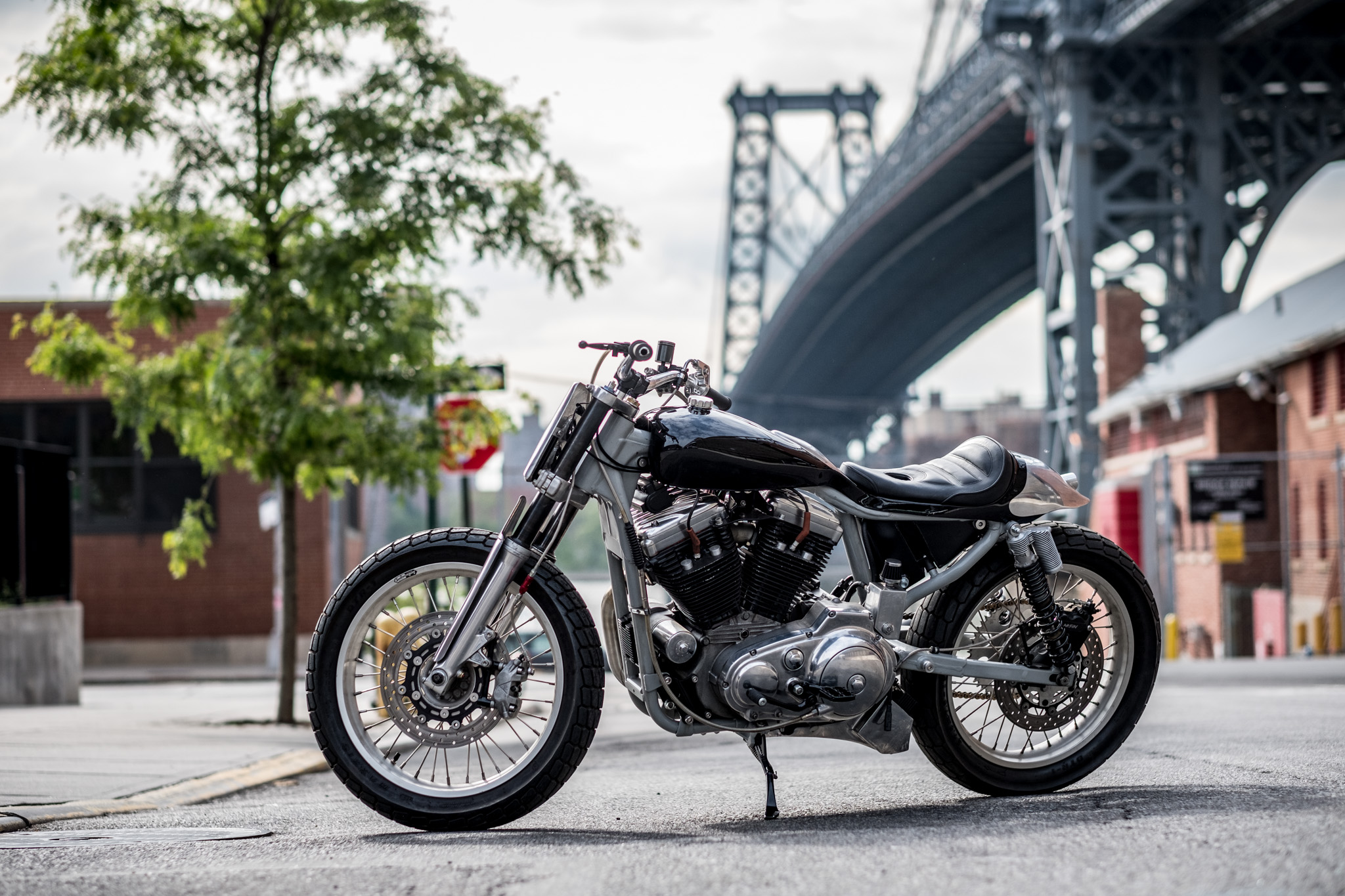 Tim Harney Motorcycles, Custom motorcycle, street tracker, Harley XL 883