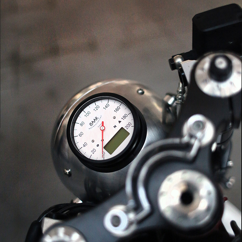 Custom speedometer, moto guzzi, cafe racer