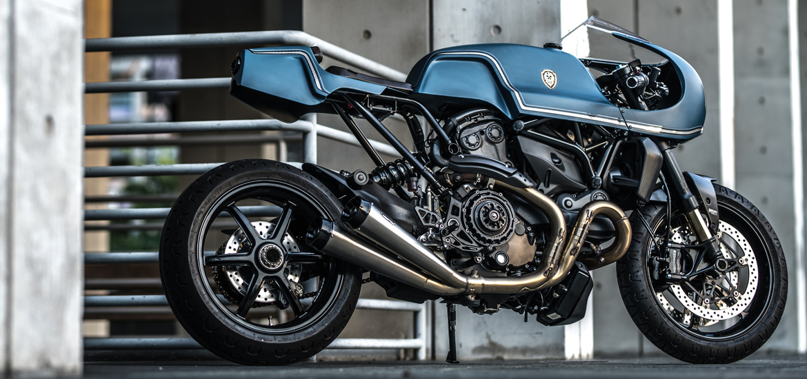 ‘The Indigo Flyer’ Ducati Monster 1200 S By Rough Crafts