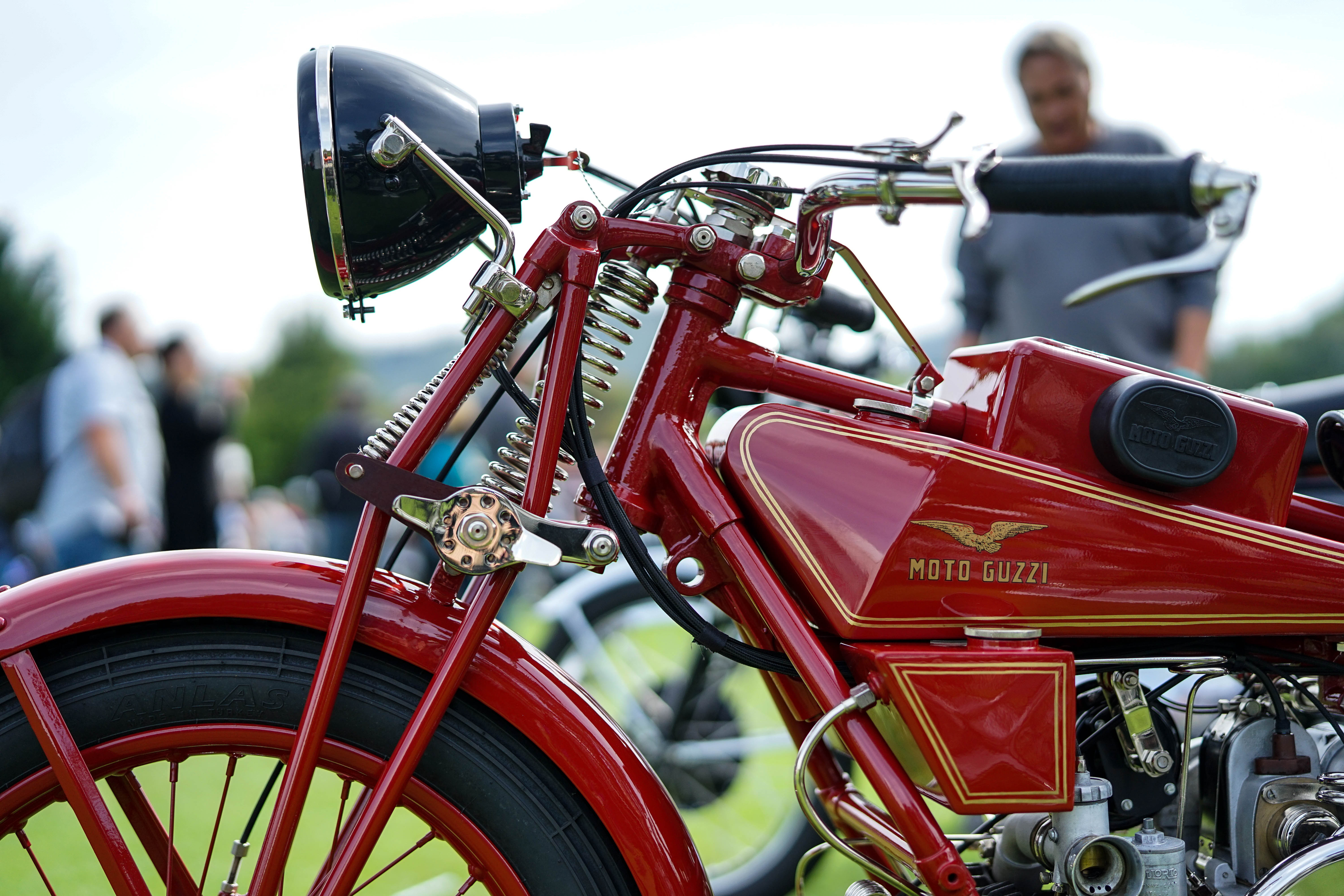 Vintage Moto Guzzi motorcycle