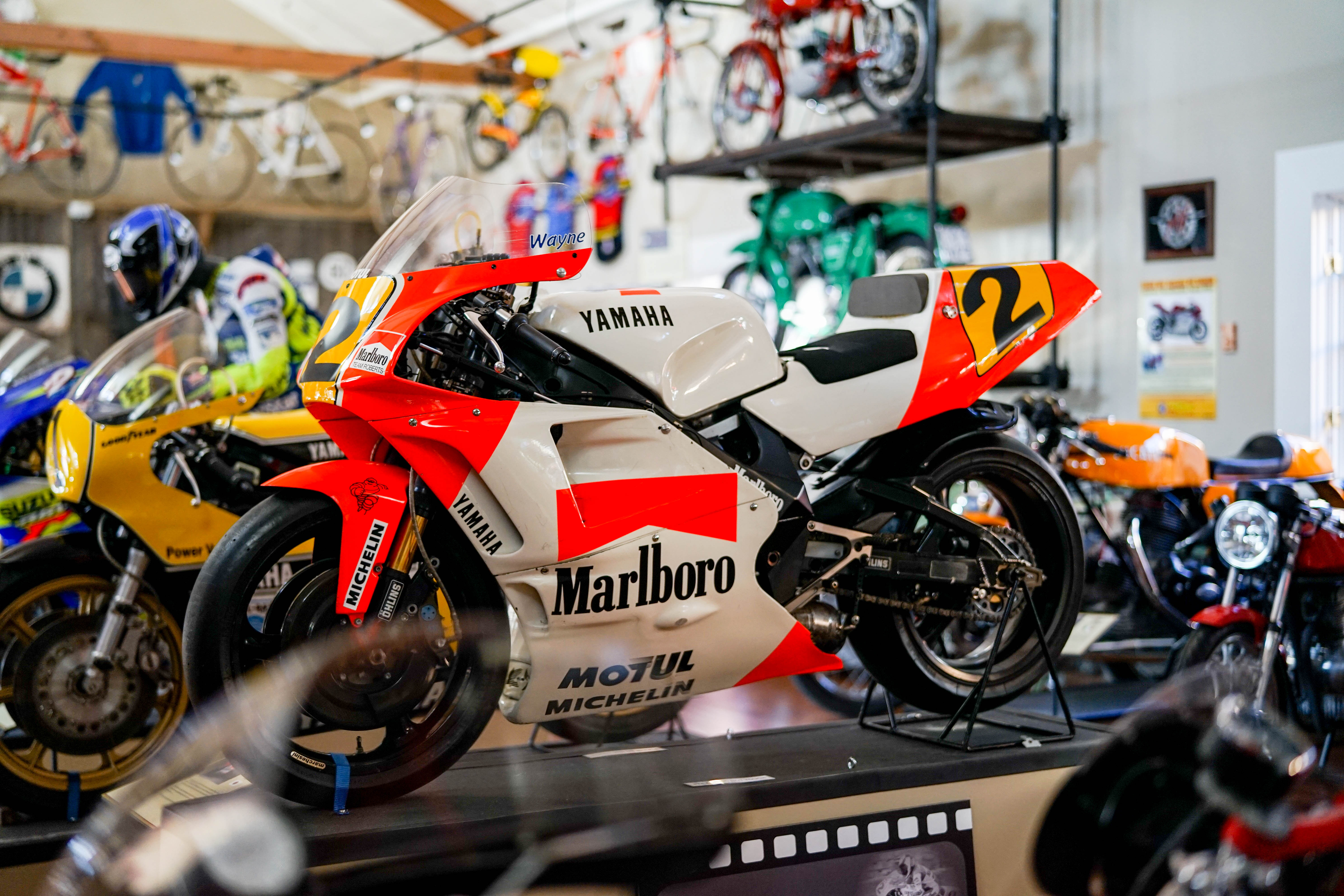 Wayne Rainey's Yamaha YZR500 at Moto Talbott Museum