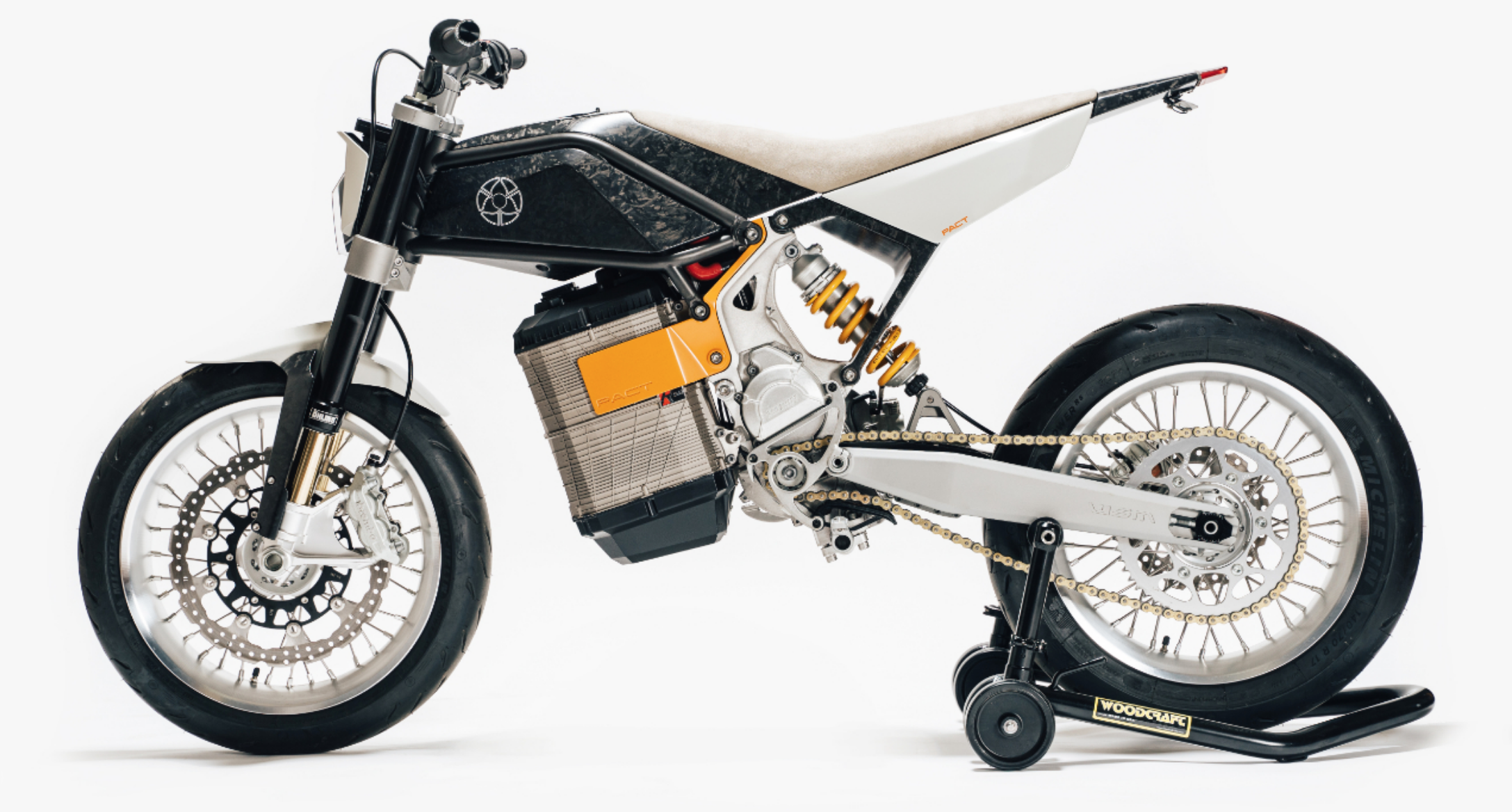 Walt Siegl custom electric Alta motorcycle - left side