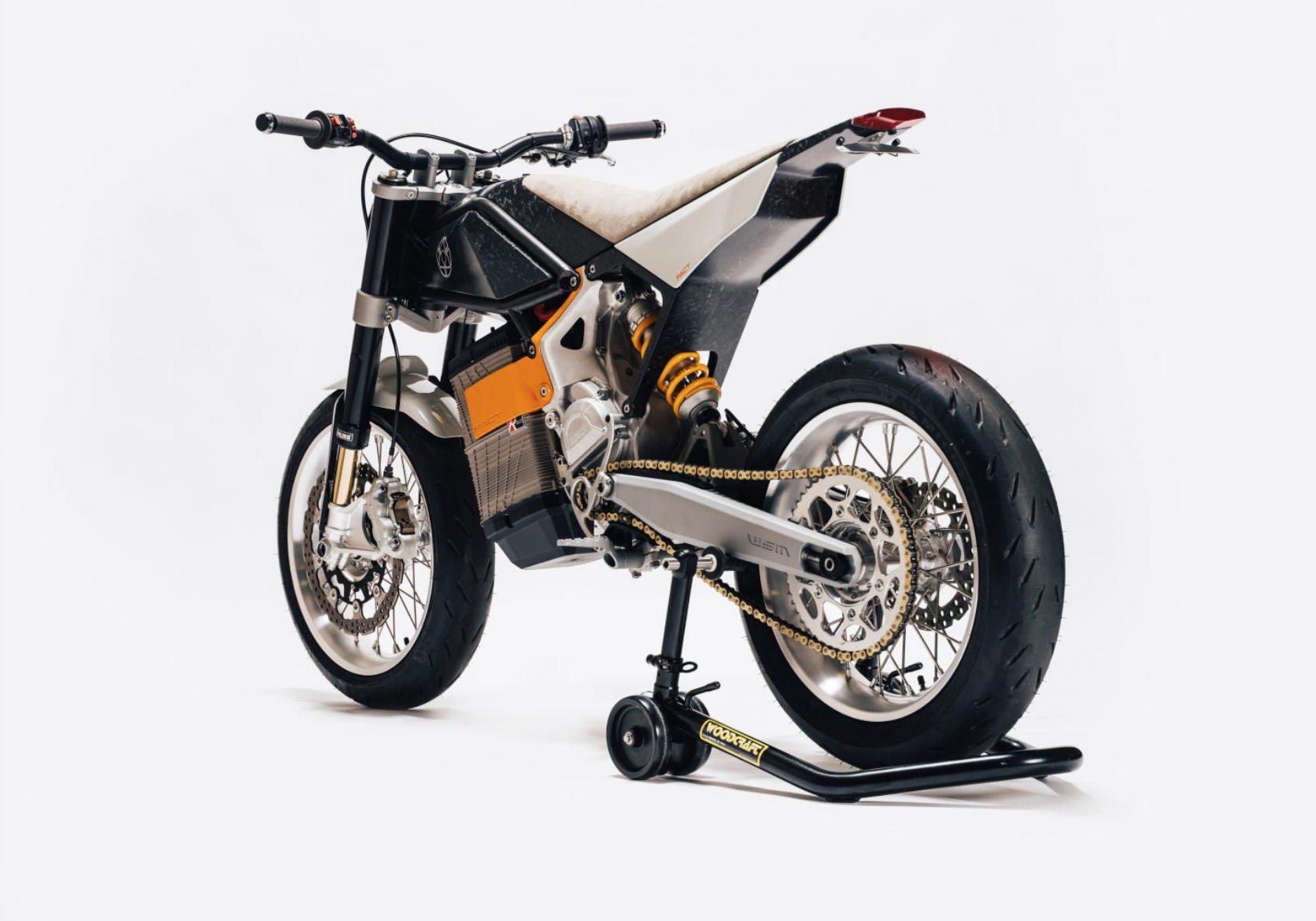 Walt Siegl custom electric Alta motorcycle - rear