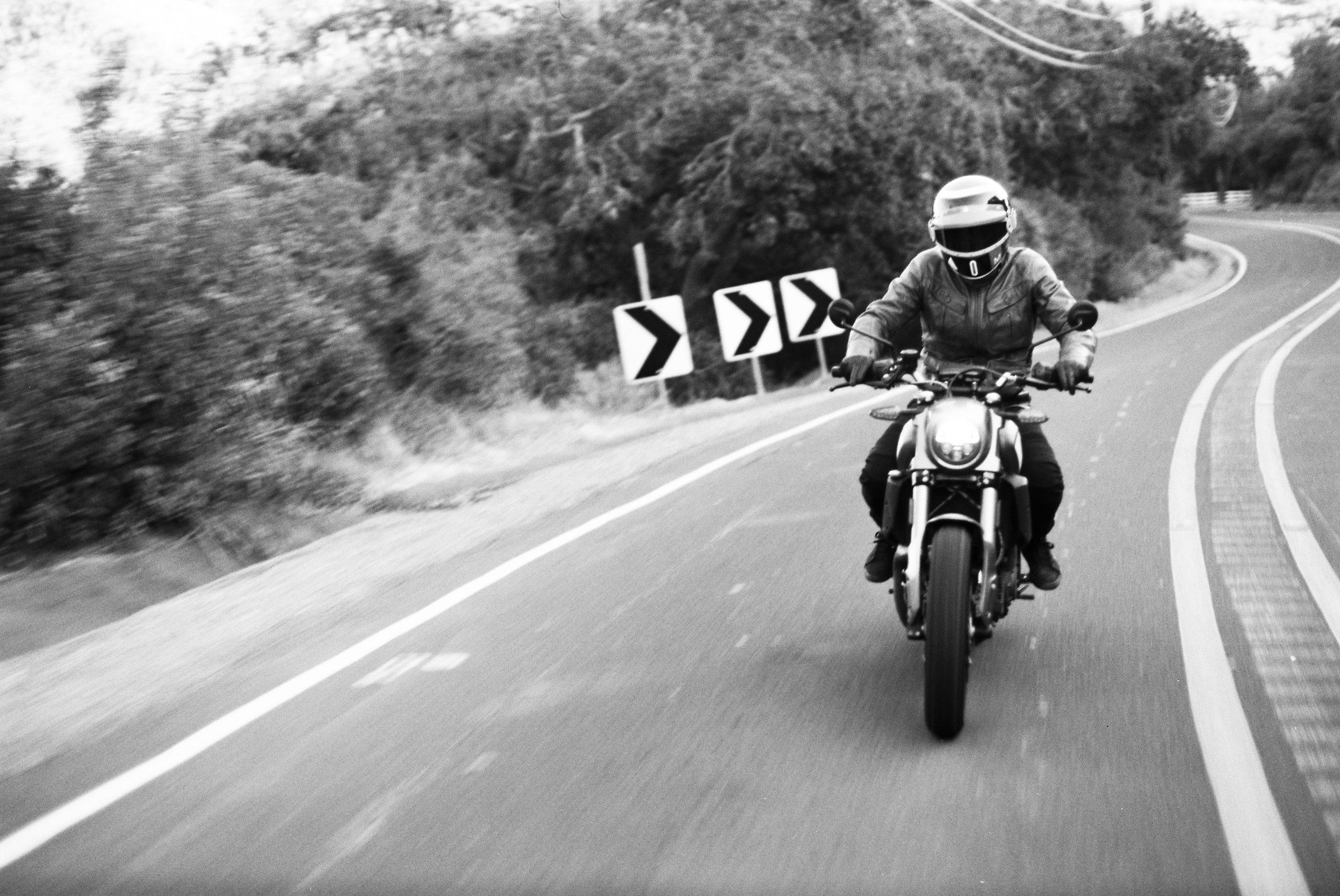 Patrick Flynn riding an Indian FTR 1200 S motorcycle