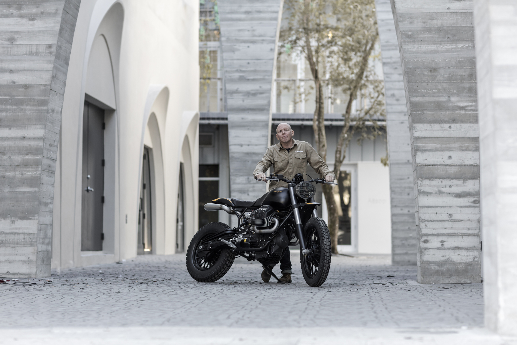 Moto Guzzi V9 Scrambler with Bruce McQuiston