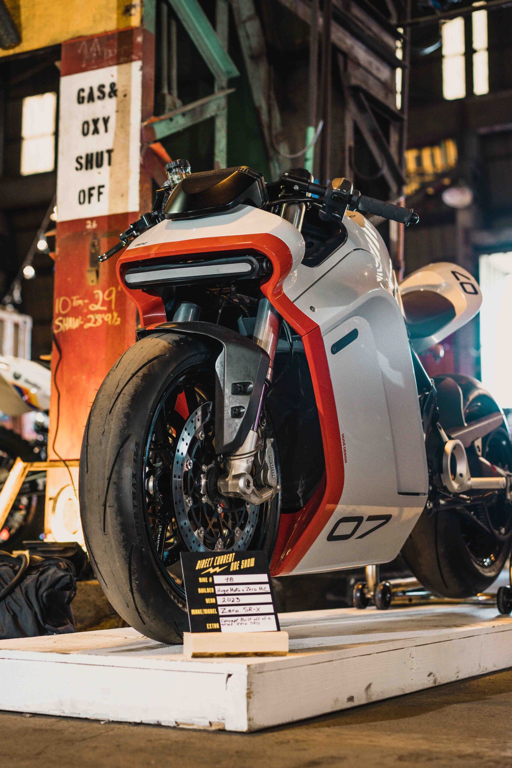 Zero Motorcycles SR-X custom build. The One Motorcycle Show 2023. Photo by Erik Jutras