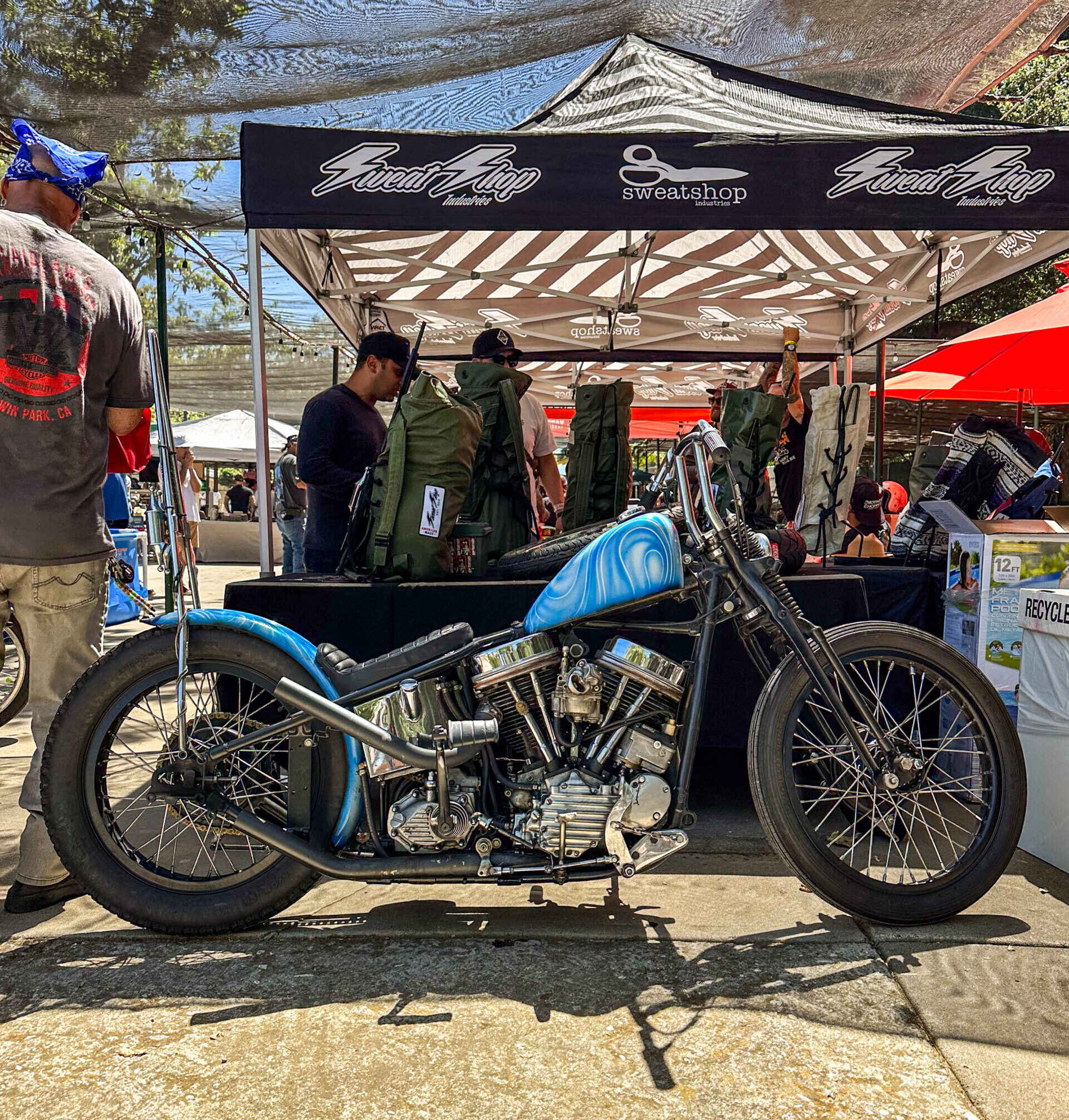 Vintage Harley-Davidson bobber at Born Free 2024