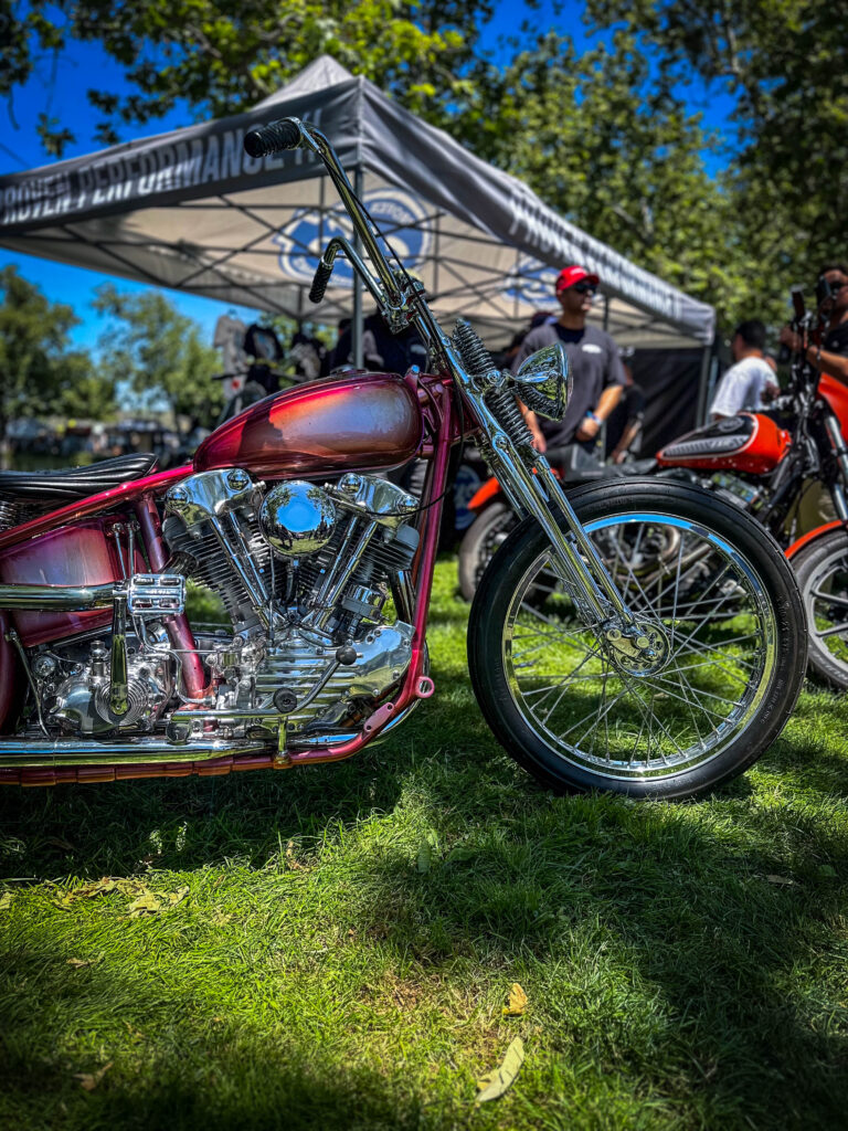 Harley-Davidson chopper at Born Free 2024