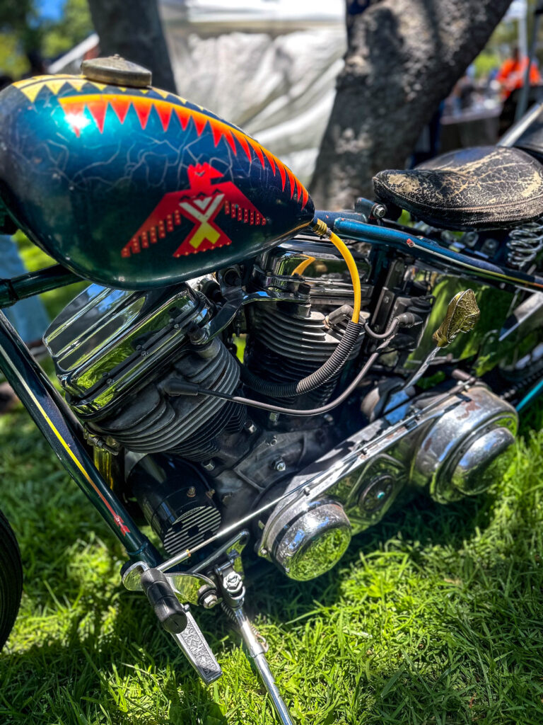 Harley-Davidson chopper at Born Free 2024