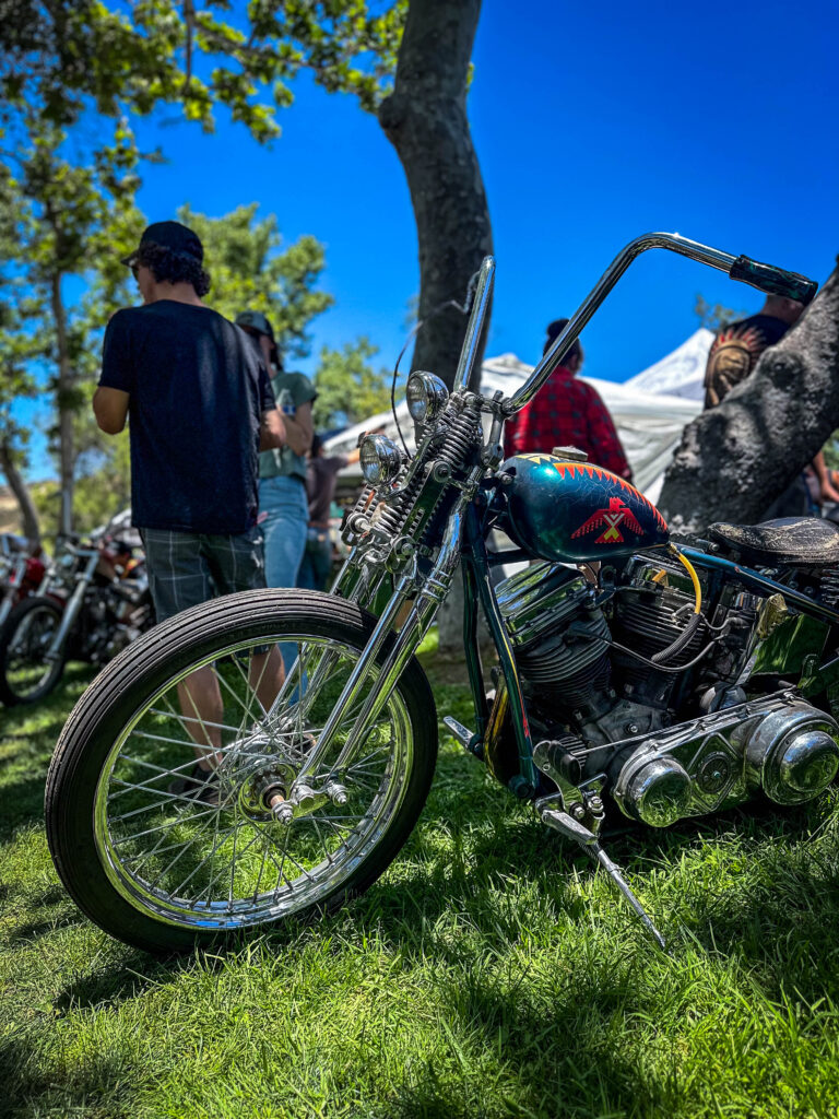 Harley-Davidson chopper at Born Free 2024