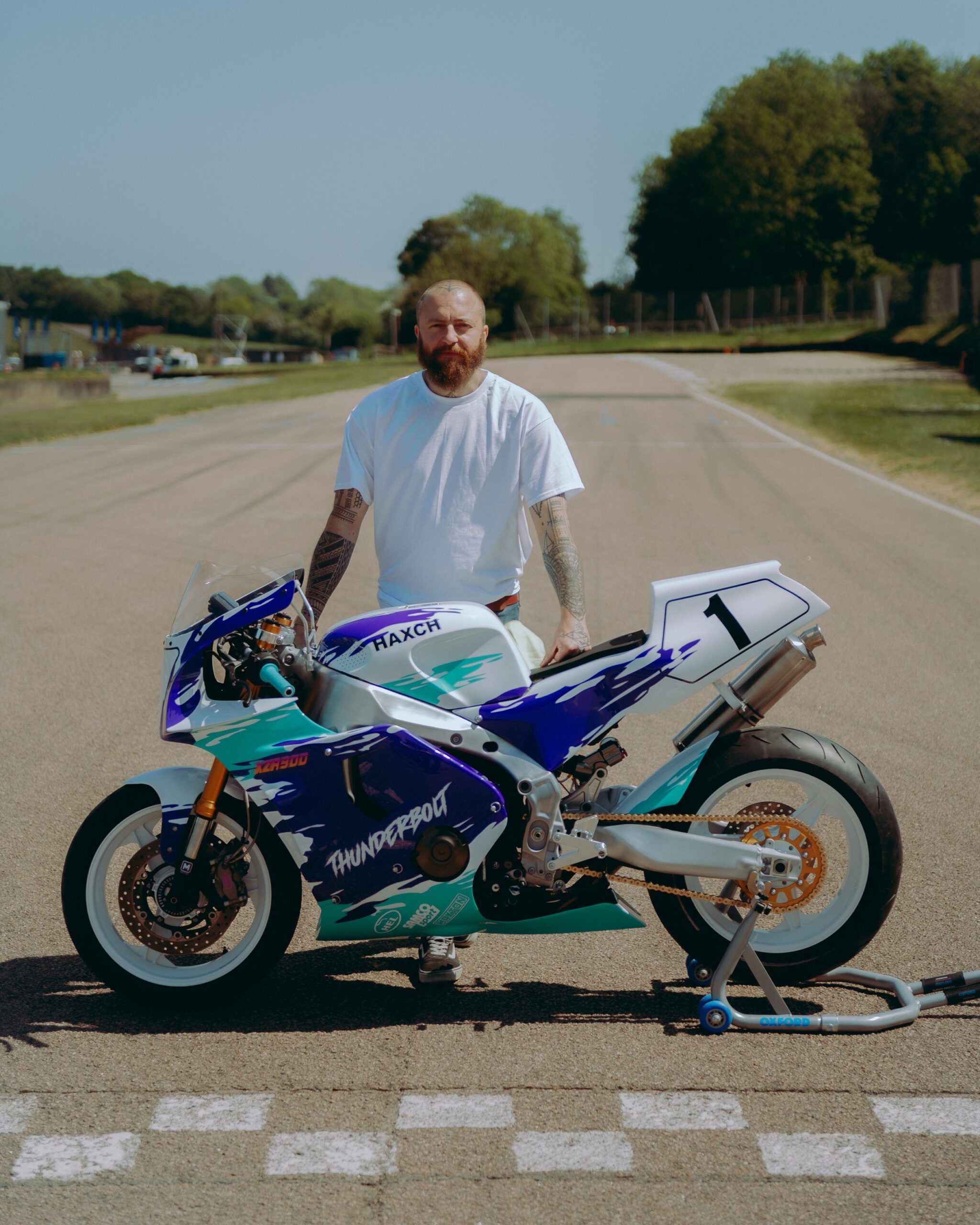 Haxch Moto custom XZR900 Thunderbolt with hand-formed bodywork