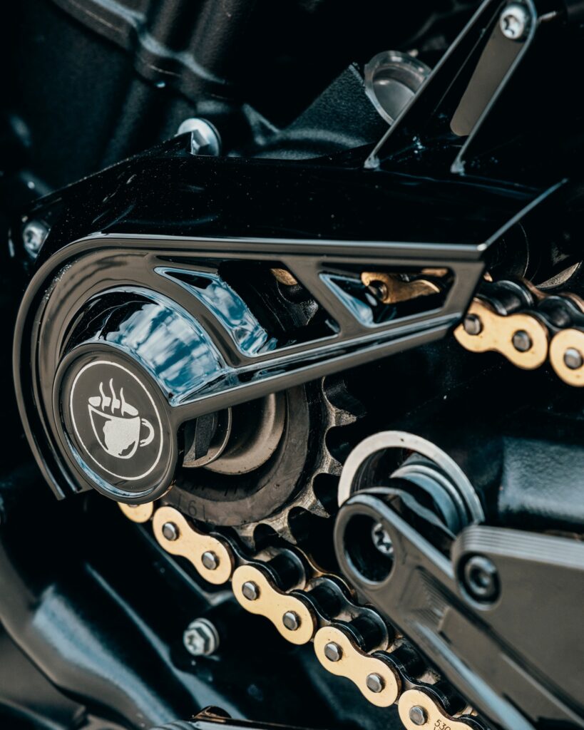 Harley-Davidson RMCR cafe racer sprocket detail